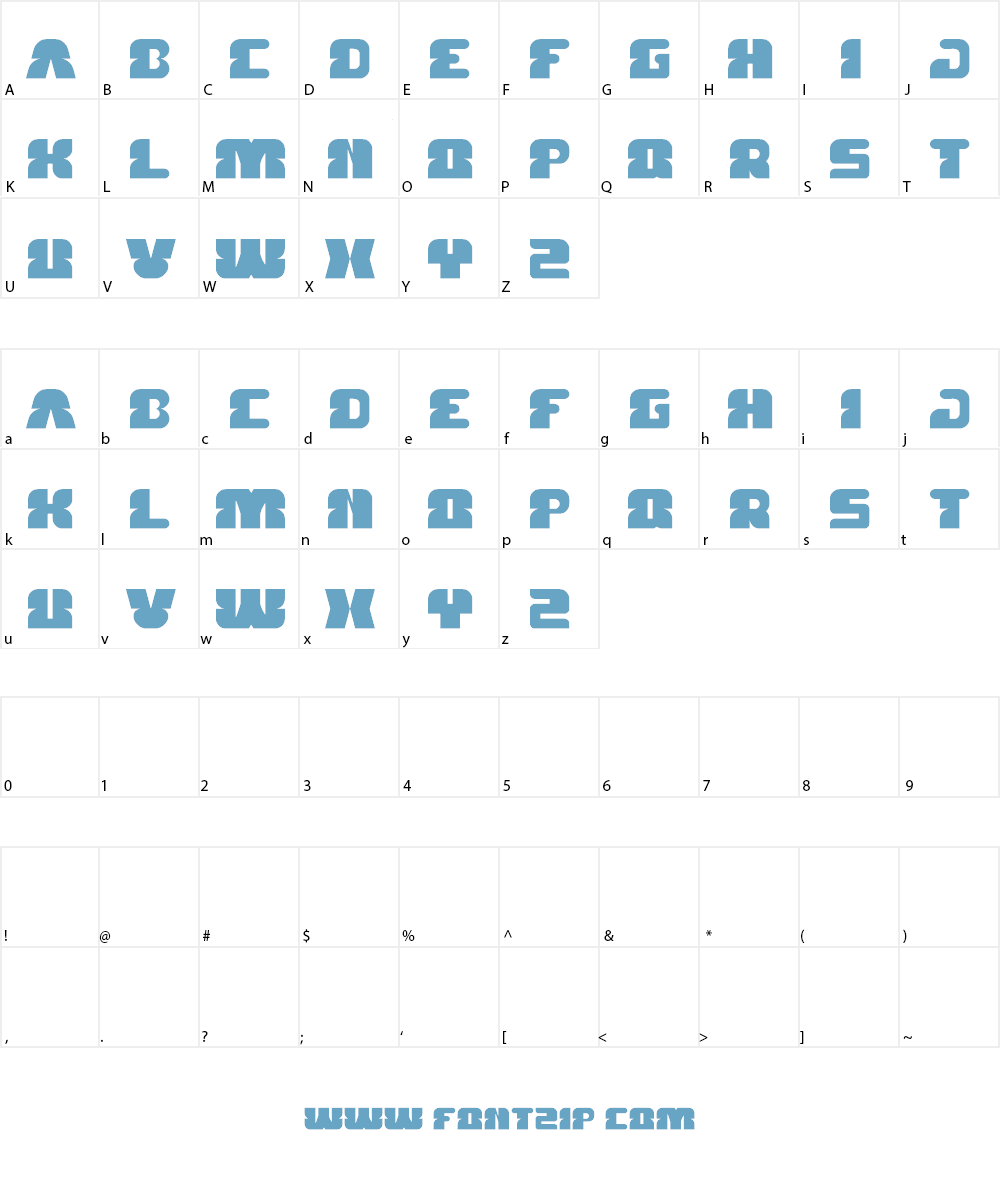 FOREST JUMP Font Character
